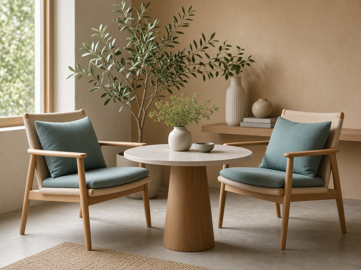 Quiet consultation nook with soft light, ready for a conversation